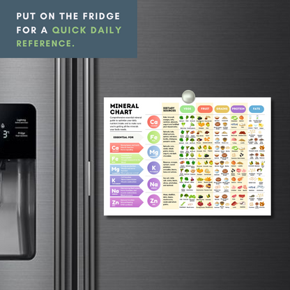 All-in-One Nutrition Charts Bundle | Vitamins, Minerals, Protein, Food Guide
